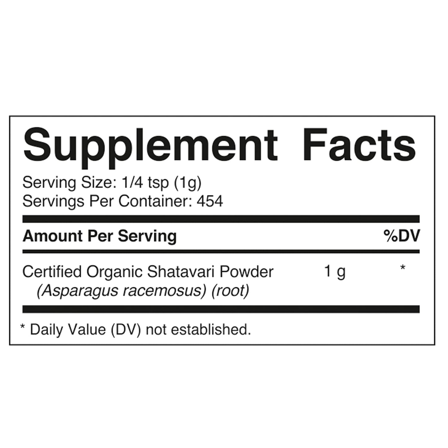 Vitamatic Certified USDA Organic Shatavari Powder