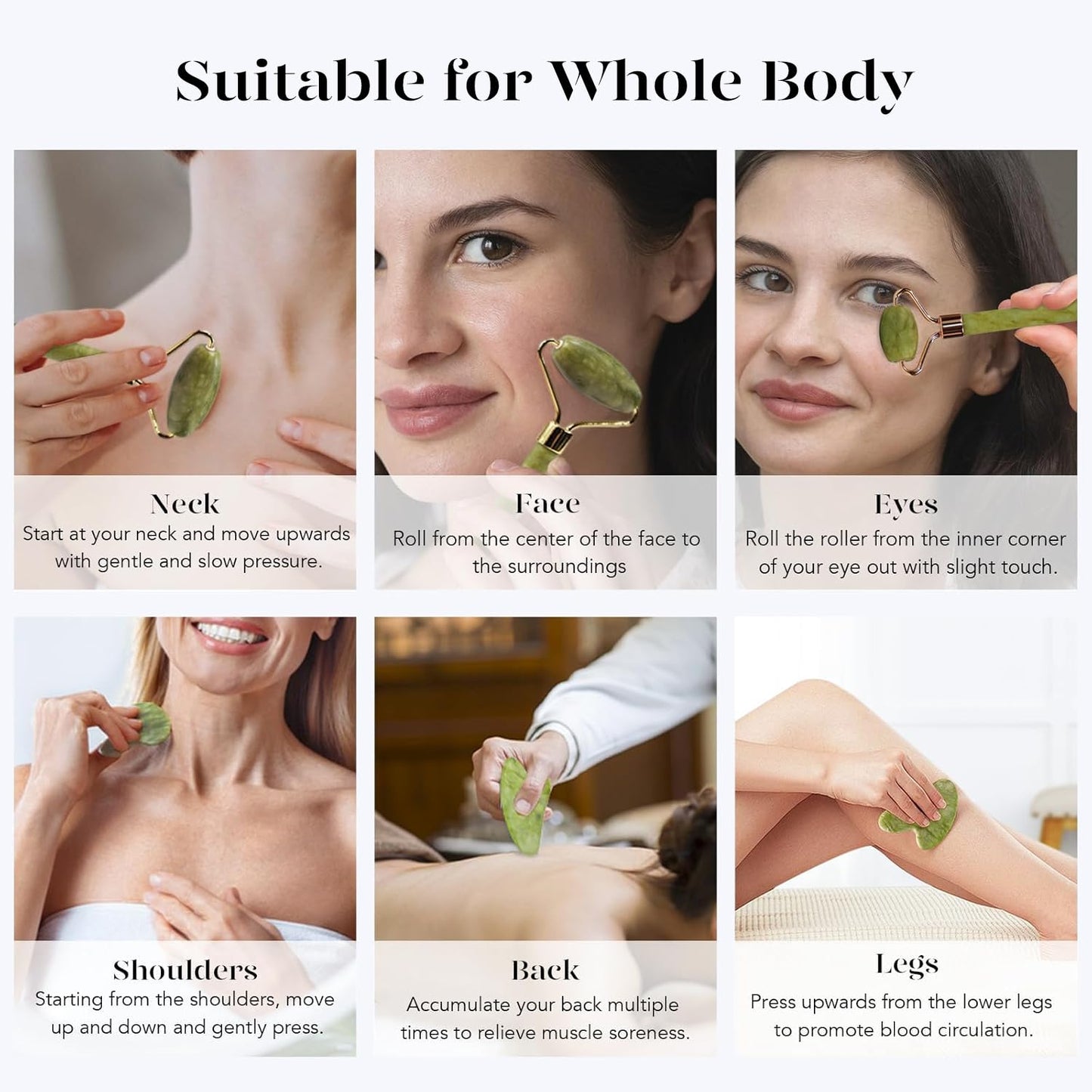 Jade Roller Gua Sha Set – For Sculpting, Glow, and Ritual