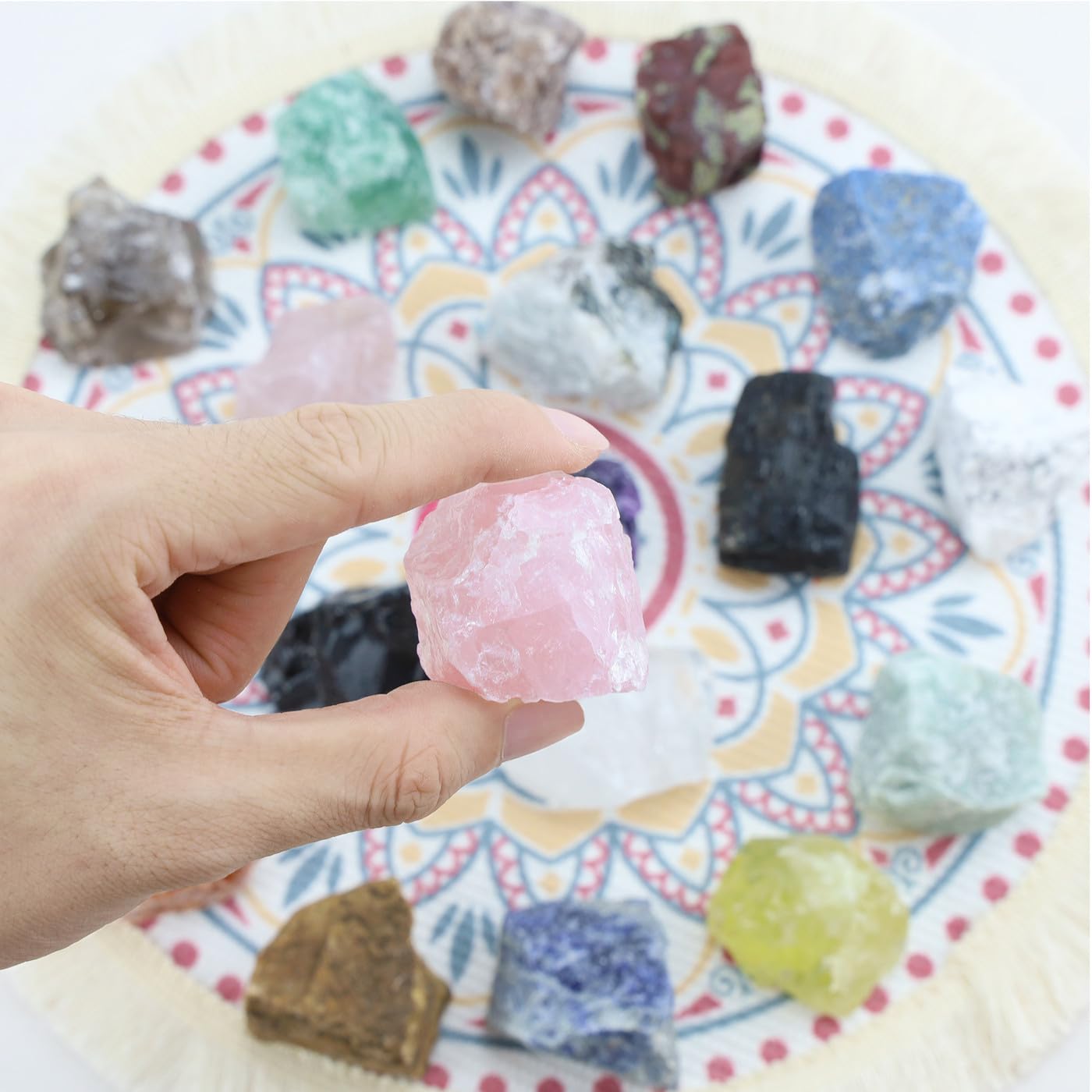 Raw Rose Quartz Crystals