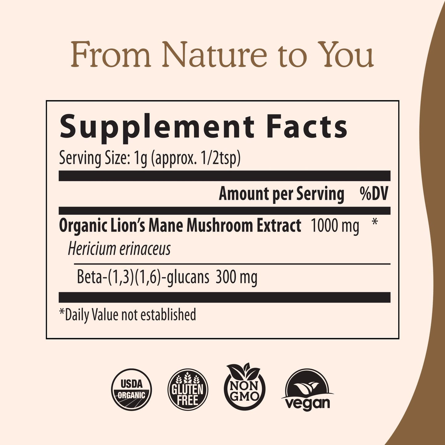Lion’s Mane Supplement Powder by Real Mushrooms
