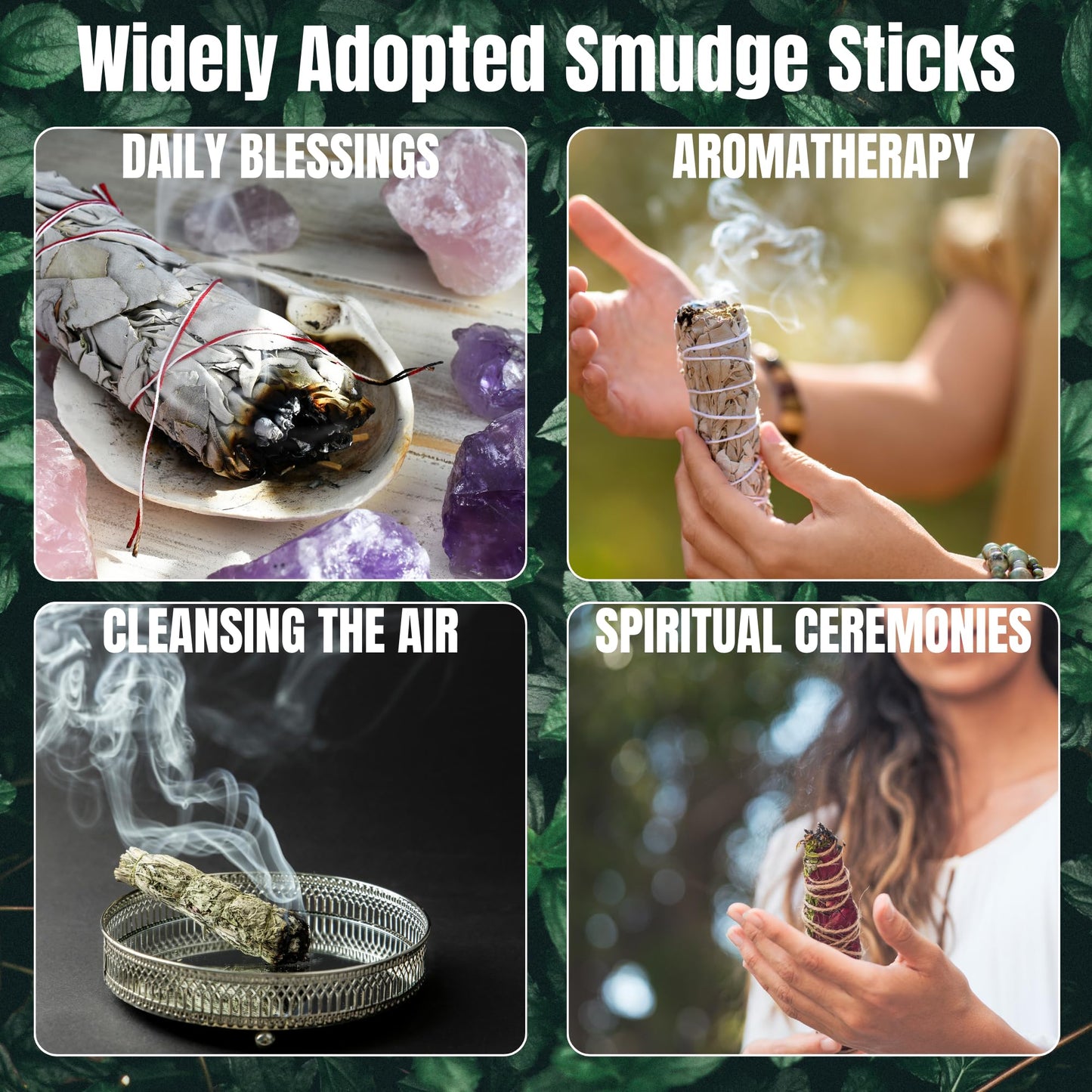 6-Pack Organic Sage Smudge Stick Set