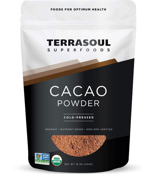Terrasoul Organic Cacao Powder – Raw, Rich &amp; Ritual-Ready (2lb Pack)