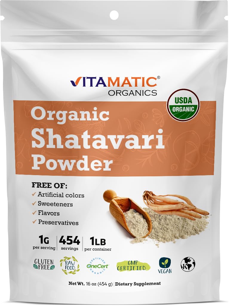 Vitamatic Certified USDA Organic Shatavari Powder