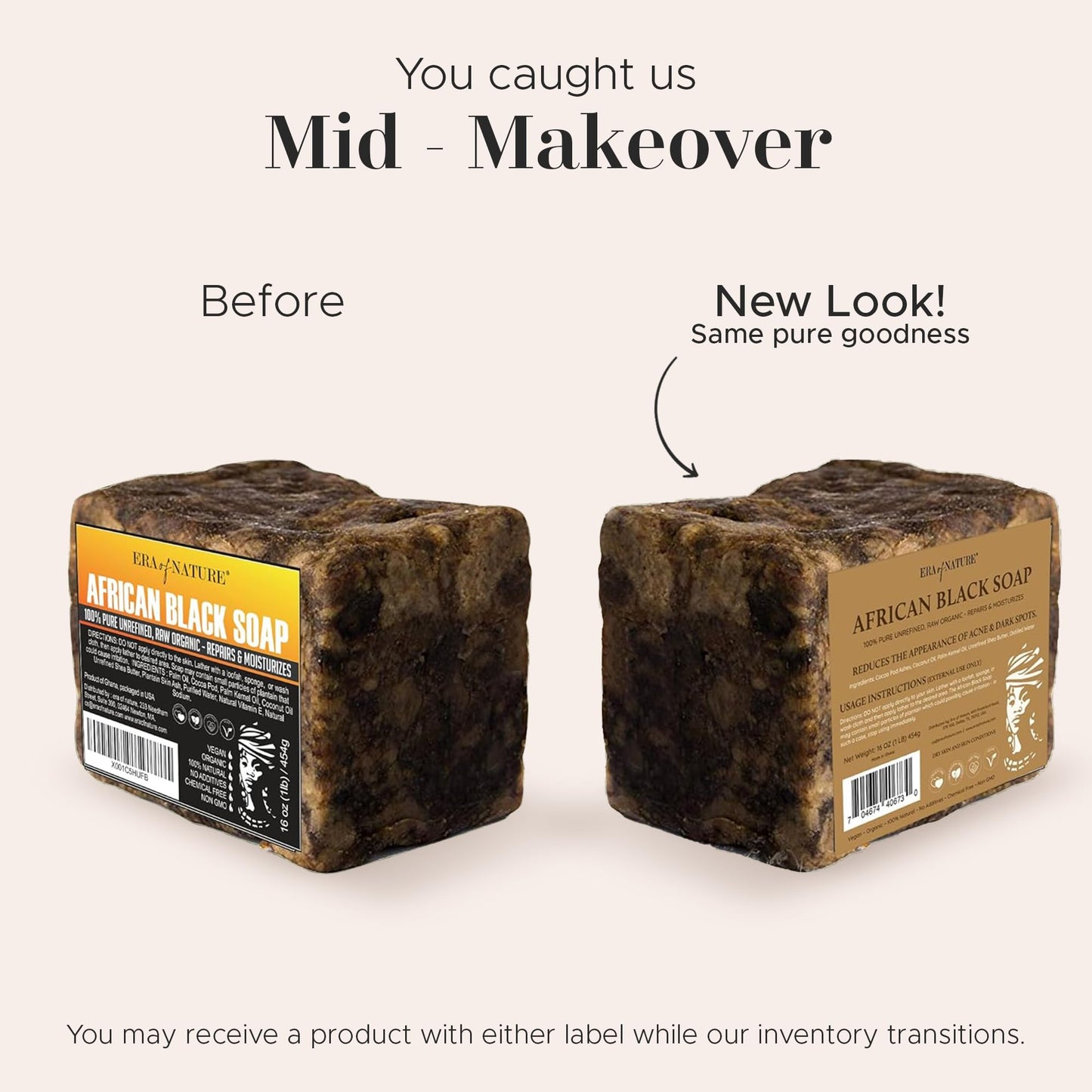 Raw African Black Soap Bar (8oz)