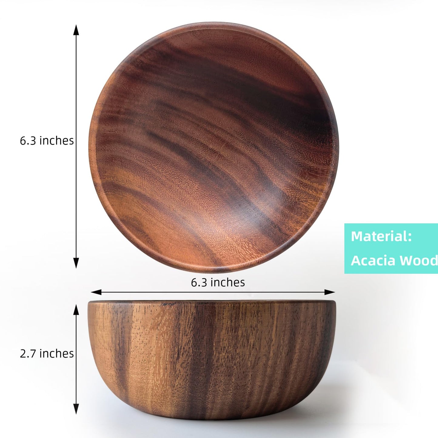 Handcrafted Acacia Wooden Bowl