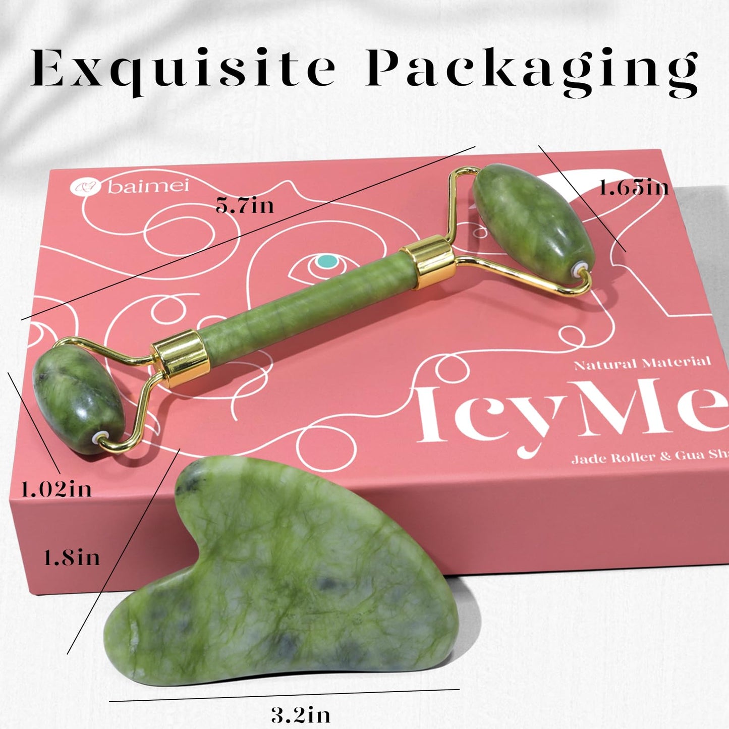 Jade Roller Gua Sha Set – For Sculpting, Glow, and Ritual