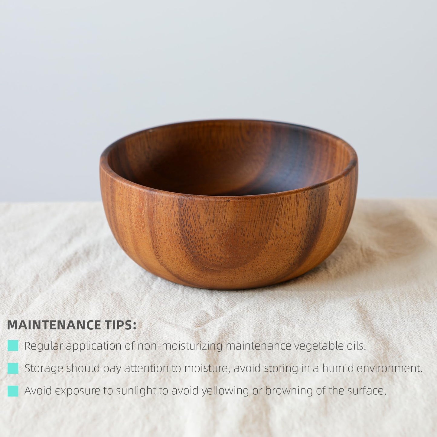 Handcrafted Acacia Wooden Bowl