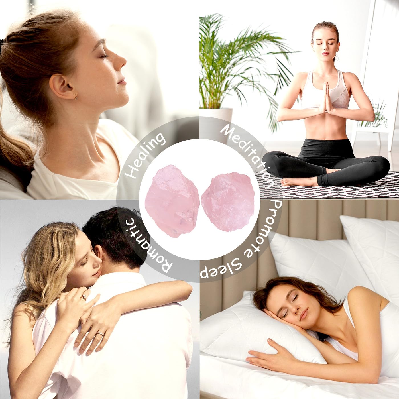 Raw Rose Quartz Crystals