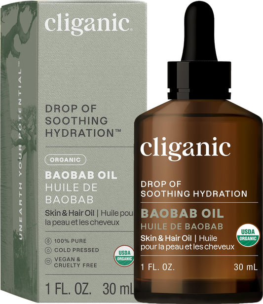 Cliganic 100% Organic Cold Pressed Baobab Oil